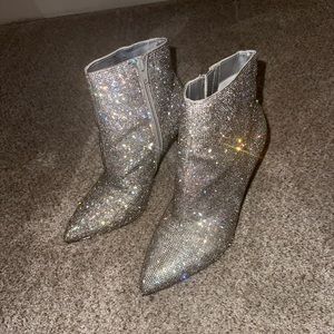 Gianni Bini Annina Rhinestone Embellished Stiletto Dress Booties
